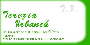 terezia urbanek business card